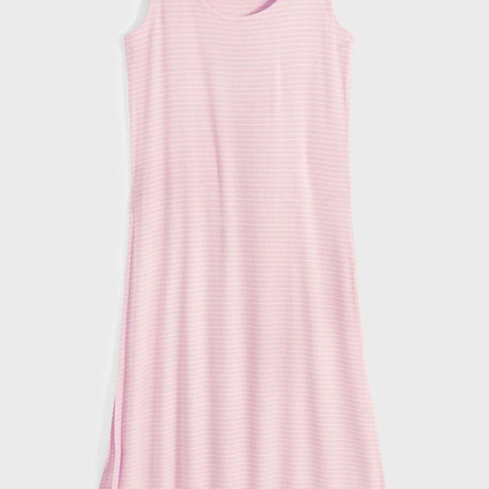 State of Day Sleeveless Ribbed Modal Blend Tank Nightgown Striped Pink NWT - Picture 6 of 9
